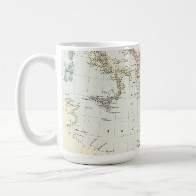 Mug Carte des voyages du missionnaire de Paul d'apôtre (Gauche)