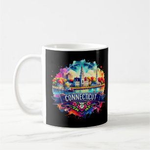 Mug Carte d'état américaine s - Connecticut USA