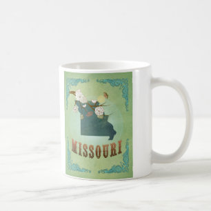 Mug Carte d'état du Missouri - vert
