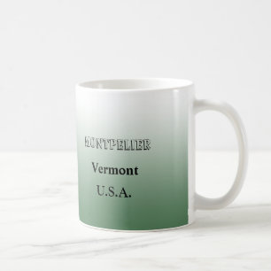 Mug - Carte d'état du Vermont avec la ville