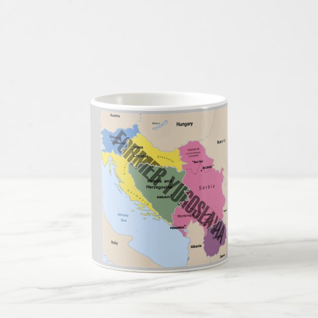 MUG CARTE D'EX-YOUGOSLAVIE (Centre)