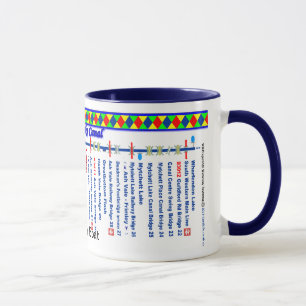 Mug Carte d'itinéraire de canal de Basingstoke (2 de