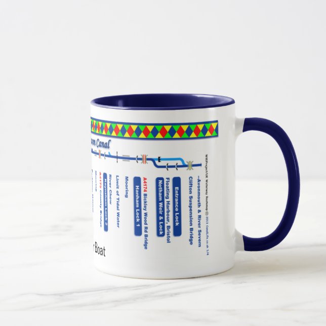 Mug Carte d'itinéraire de canal de Kennet et d'Avon (1 (Droite)