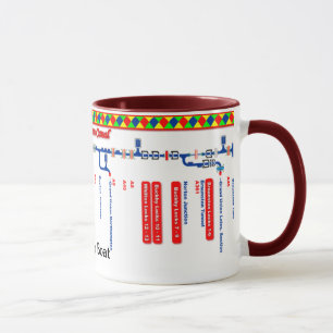 Mug Carte d'itinéraire grande de canal des syndicats