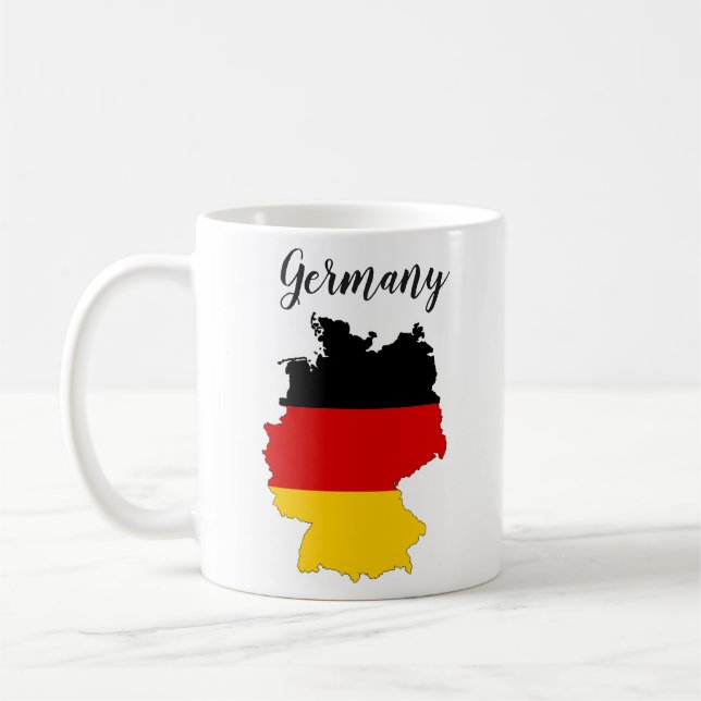 Mug Carte du drapeau allemand (Gauche)