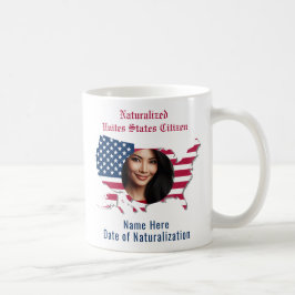 Mug Carte du drapeau des États-Unis customisée Photo c