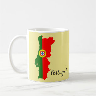 Mug Carte du drapeau du Portugal