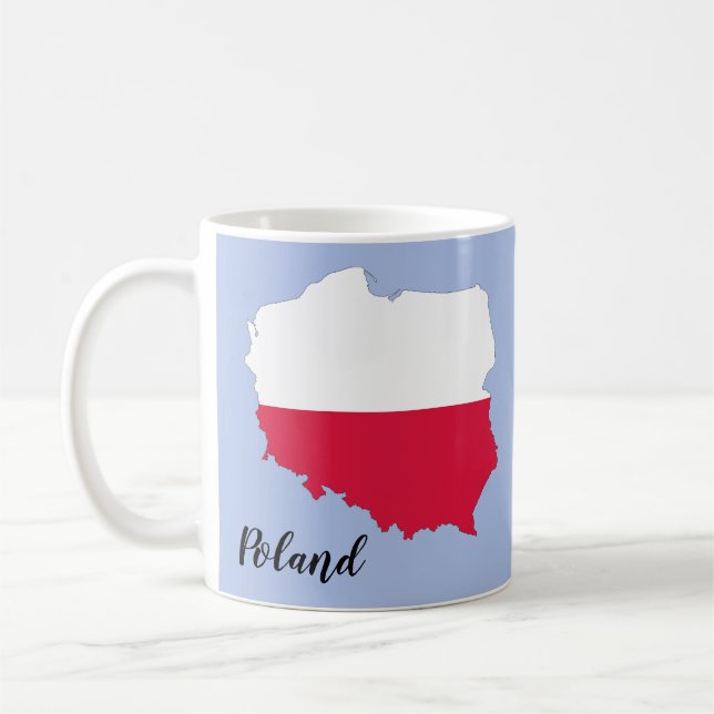 Mug Carte du drapeau polonais (Gauche)