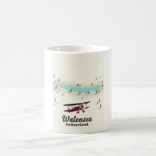 Mug carte du lac de Walensee en Suisse