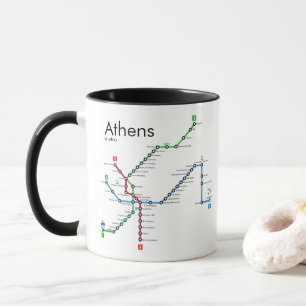 Mug Carte du métro d'Athènes