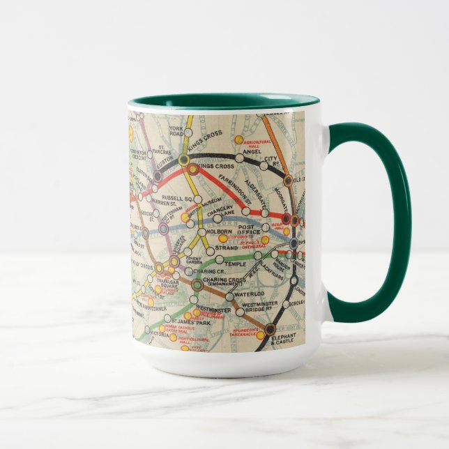 Mug Carte du métro de Londres (Droite)