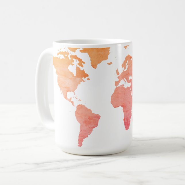 Mug Carte du monde (Devant gauche)