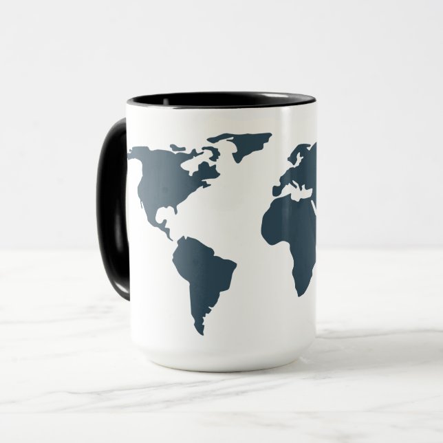 Mug Carte du monde Géographie Globe Adventure (Devant gauche)