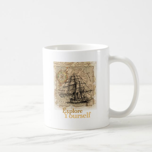 Mug Carte du monde vintage (Droite)