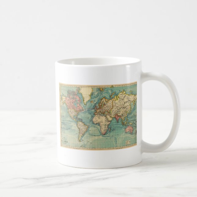 Mug Carte du monde vintage (Droite)