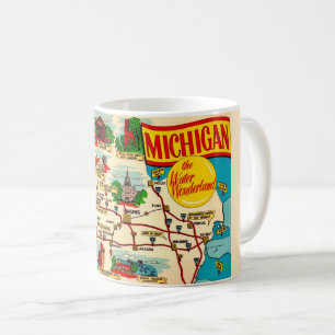 Mug Carte du pays des merveilles aquatiques du Michiga