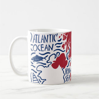 Mug Carte du Royaume-Uni stylisée : Vintage voyage.