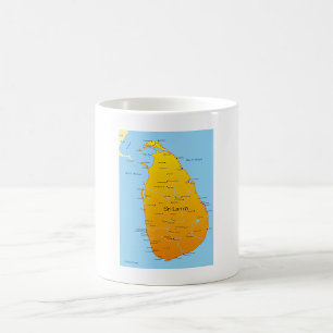 Mug Carte du Sri Lanka