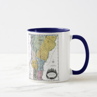 Mug Carte du Vermont et drapeau d'état