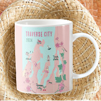 Carte du vin et de la cerise de Traverse City Mich