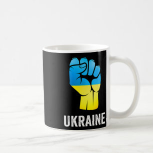Mug Carte d'Ukraine avec des couleurs de drapeau Fiert