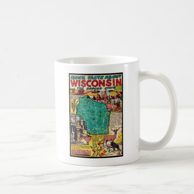 Mug Carte et faits du Wisconsin (Droite)