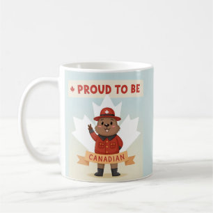 Mug Carte fière d'être canadienne