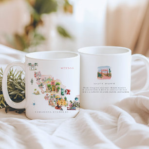 Mug Carte illustrée de l'aquarelle du Mexique   Monogr