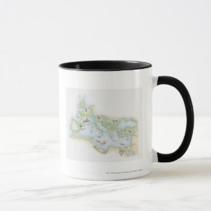 Mug Carte illustrée de l'empire romain