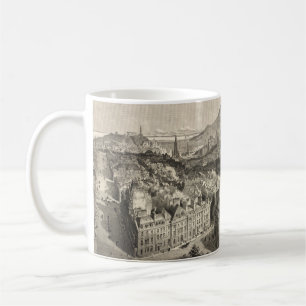 Mug Carte imagée vintage d'Edimbourg Ecosse (1886)
