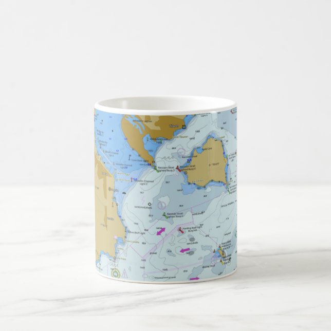 Mug Carte marine de la baie de San Francisco (Centre)
