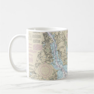 Mug Carte marine de la baie Narragansett 13221
