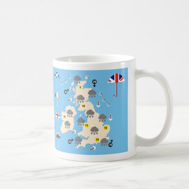 Mug Carte météorologique britannique (Droite)