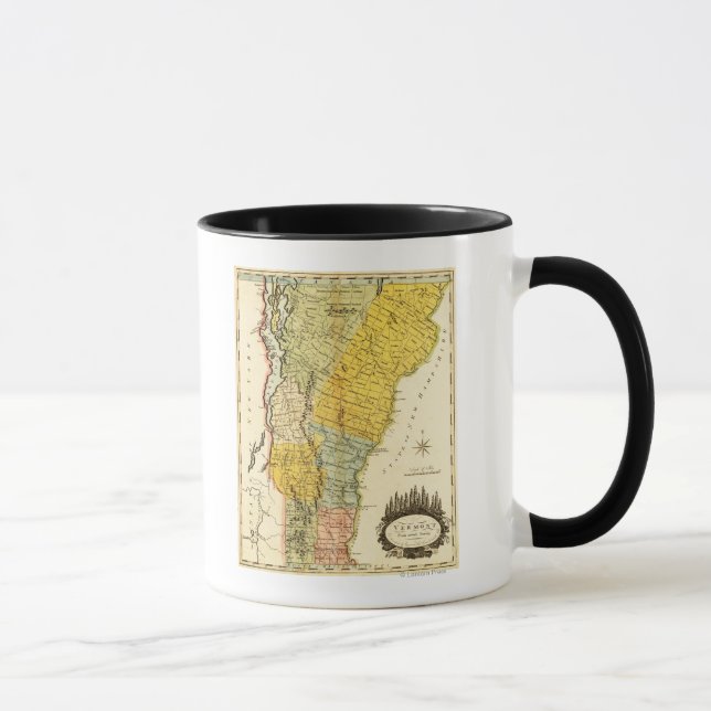 Mug Carte panoramique VermontVermont (Droite)