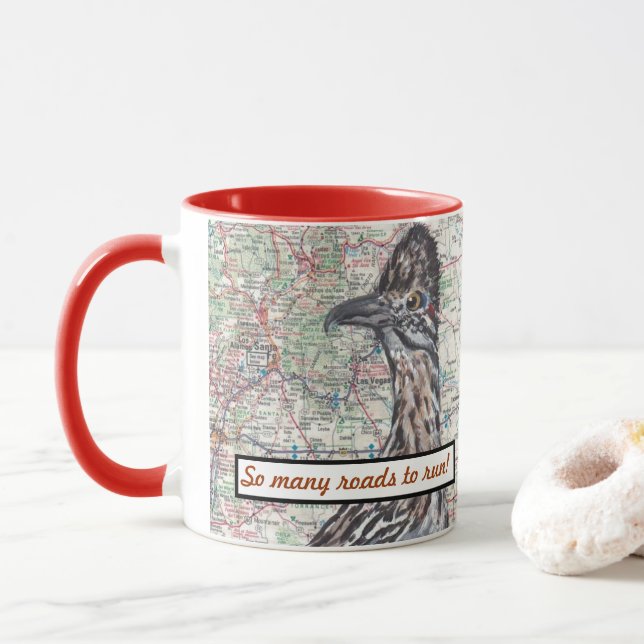 Mug Carte Père Noël Fe Humour Highways (Avec donut)