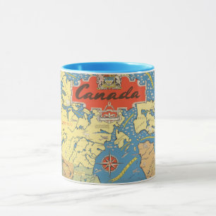 Mug Carte picturale du Canada - Points de repère