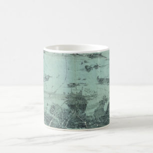 Mug Carte picturale vintage du port de Boston (1897)