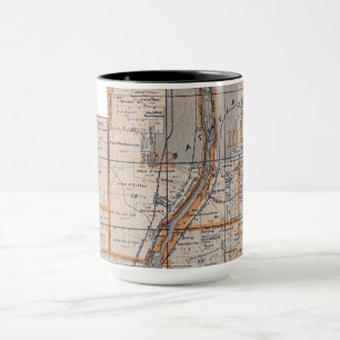 Mug Carte Plat Batavia Illinois 1870 Fox River Valley