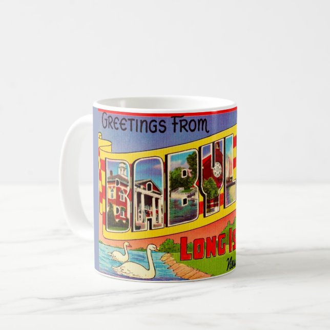 Mug carte postale de Babylon Long Island (Devant gauche)