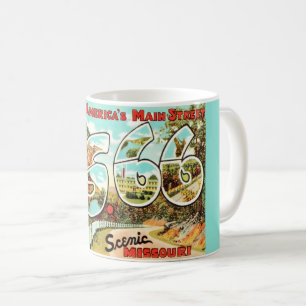 Mug Carte postale de la route 66 du Missouri