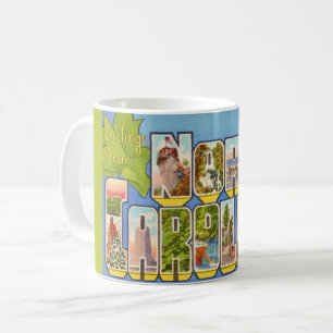 Mug Carte postale vintage Caroline du Nord