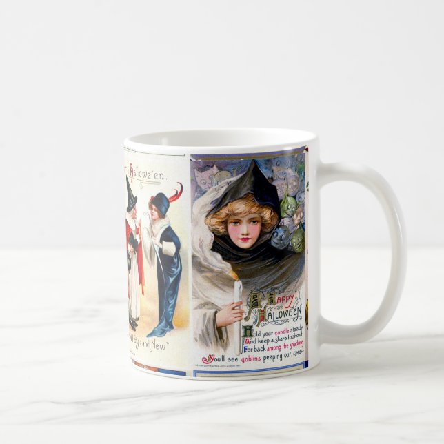 Mug Carte postale Vintage Halloween (Droite)