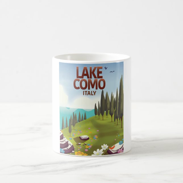 Mug Carte postale voyage du lac de Côme Italie. (Centre)