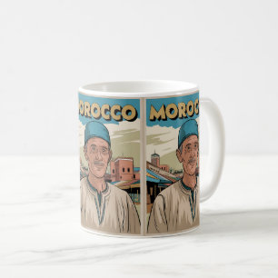 Mug Carte postale voyage Maroc avec cadeau homme local