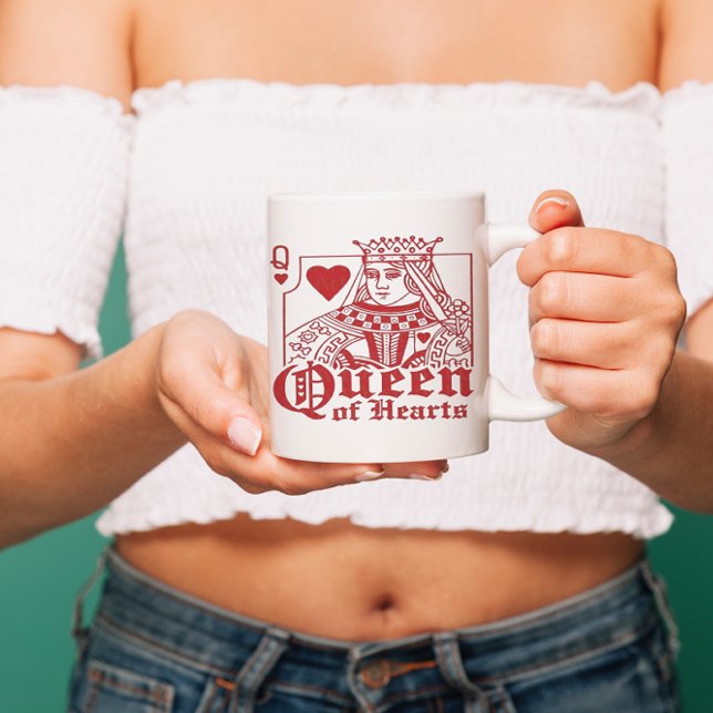 Mug Carte Queen of Hearts Play Design (Créateur téléchargé)
