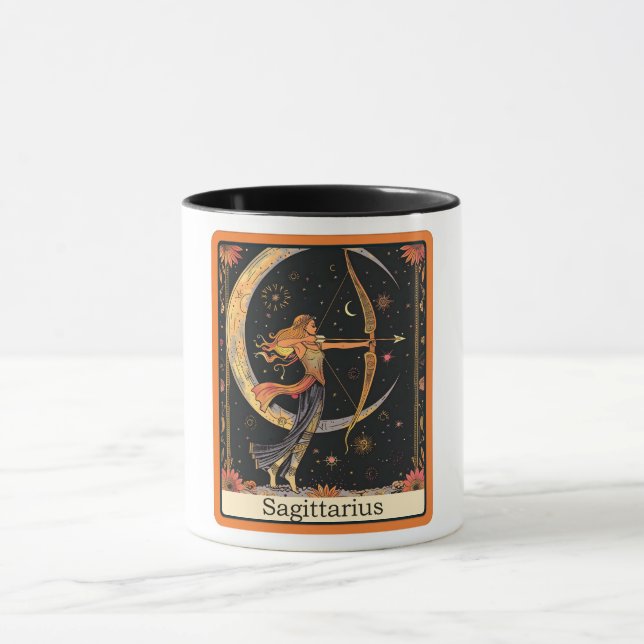 Mug Carte Tarot amusante/Zodiac/Sagittaire (Centre)