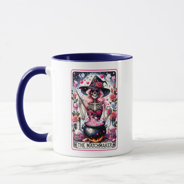Mug Carte Tarot Drôle de Matchmaker Skeleton (Gauche)