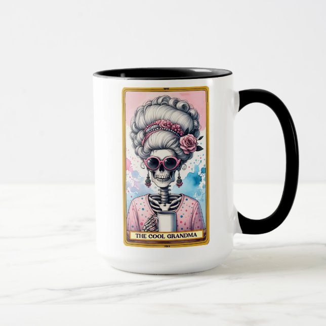 Mug Carte Tarot Drôle/Sarcastique/La grand-mère Cool (Droite)