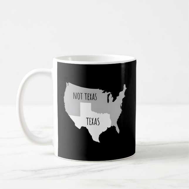Mug Carte Texas Not Texas With America (Gauche)