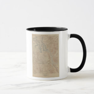Mug Carte topographique, partie nationale de Yellowsto